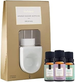 Kit Aromatizador Elétrico Via Aroma + 3 Essências